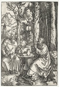 Der Besuch des heiligen Antonius bei Paulus dem Einsiedler von Albrecht Dürer