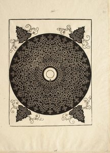 Dritter Knoten, mit einem schwarzen Kreis auf einem weißen Medaillon von Albrecht Dürer