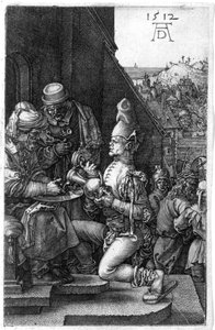 Pilatus wäscht seine Hände, aus Die Gravierte Passion von Albrecht Dürer