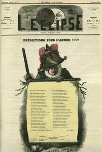 Vorhersagen für das Jahr 1869. Titelblatt in „L