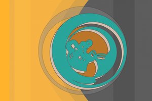 Dynamischer türkisfarbener Wirbel von Alejandra Winkhaus