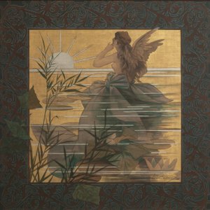 Komposition mit geflügelter Nymphe bei Sonnenaufgang von Alejandro de Riquer Inglada