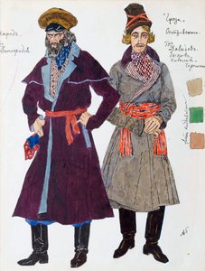 Kostümentwurf für das Stück Der Sturm von Alexander Ostrovsky von Aleksandr Jakovlevic Golovin