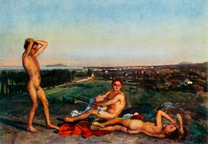 Am Strand in der Bucht von Neapel, 1830er Jahre von Aleksandr Ivanov