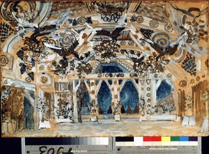 Bühnenbild für das Theaterstück Die Frau vom Meer