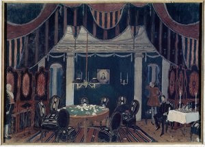 Bühnenbild für das Theaterstück Die Maskerade von Mikhail Lermontov von Aleksandr Jakovlevic Golovin