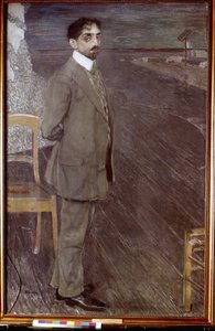Porträt des Dichters Michail Kusmin von Aleksandr Jakovlevic Golovin