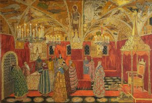 Bühnenbild für die Oper Boris Godunov von M. Mussorgsky, 1911