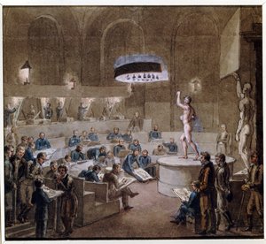 Modellklasse an der Kunstakademie von Aleksei Gavrilovich Venetsianov