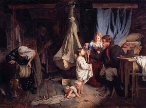 Rückkehr aus der Stadt, 1870 von Aleksei Ivanovich Korzukhin