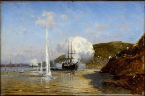 Die Aktion von Nikolai Skrydlov (1844-1918) an der Donau