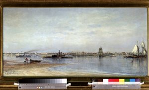 Blick auf die Ufer des Flusses Newa in Sankt Petersburg von Aleksei Petrovich Bogolyubov