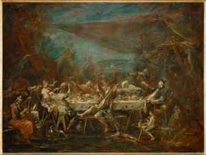 Banquet nuptial de bohemiens - Hochzeitsbankett der Bohemiens von Alessandro (style of) Magnasco