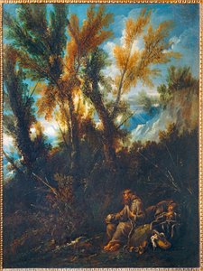 Zwei Eremiten im Wald von Alessandro (style of) Magnasco