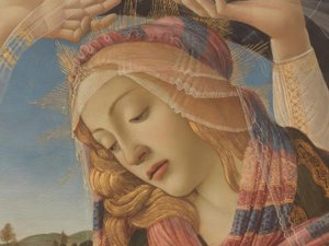 Maria mit Kind und fünf Engeln