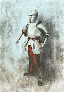 Landsknecht in Rüstung (Illustration)