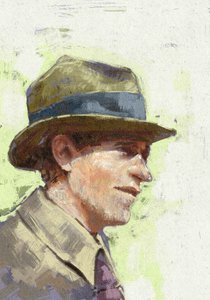 Porträt des Wissenschaftlers Ettore Majorana, 2023 von Alessandro Lonati
