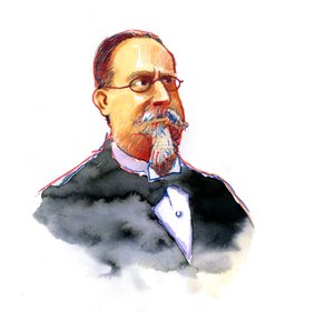 Porträt von Cesare Lombroso (1835-1909) Gründer der italienischen Schule der Kriminologie