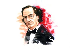 Porträt von Charles Baudelaire (1821-1867) - Zeichnung von Alessandro Lonati