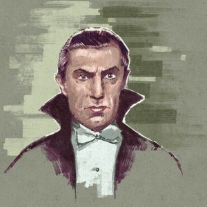 Porträt des ungarischen Schauspielers Bela Lugosi als Graf Dracula (Illustration)
