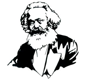 Porträt von Karl Marx (1818-1883), Philosoph und politischer Theoretiker.