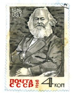 Porträt von Karl Marx (1818-1883), Philosoph und politischer Theoretiker