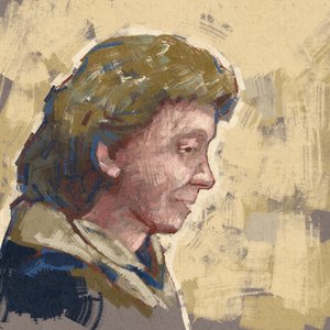 Porträt der Wissenschaftlerin Dorothy Mary Crowfoot Hodgkin von Alessandro Lonati