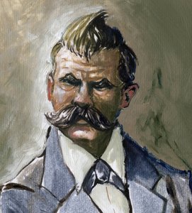 Porträt des deutschen Philosophen Friedrich Nietzsche (1844-1900)