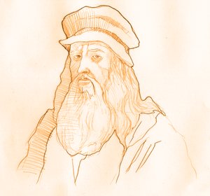Porträt des italienischen Künstlers und Wissenschaftlers Leonardo da Vinci (1452-1519)
