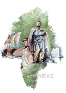 Darstellung von Pytheas, griechischer Entdecker aus Massalia, 4. Jahrhundert v. Chr. von Alessandro Lonati