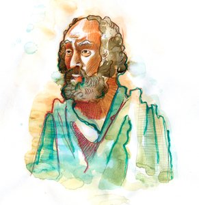Darstellung des griechischen Dichters Homer (8. Jahrhundert v. Chr.)