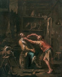 Der Dorfbarbier von Alessandro Magnasco
