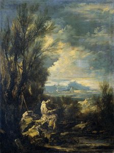 Landschaft mit dem heiligen Bruno?