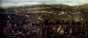 Wohnzimmer in einem Außengarten von Albaro Mondanites von Alessandro Magnasco