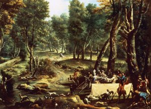 Jagdausflug von Alessandro Magnasco