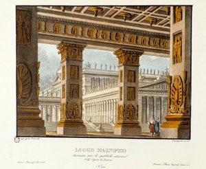 Ansicht des Palastes, in dem öffentliche Anhörungen stattfinden (Detail)