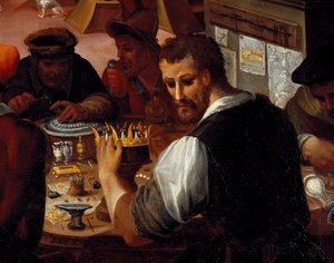 Die Werkstatt des Goldschmieds (Detail) von Alessandro di Vincenzio Fei