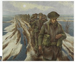 Infanterie in der Nähe von Nijmegen, um 1940