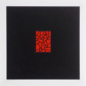 Rote Stücke auf Schwarz von Alex Dunn