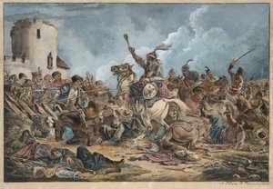 Schlacht zwischen den Georgiern und den Bergstämmen von Alexander Orlowski