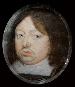 Miniatur von Karl X., König von Schweden, um 1650 von Alexander Cooper