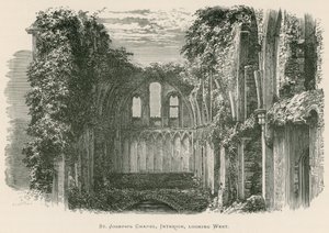 Glastonbury Abbey, St. Josephs Kapelle, Innenansicht nach Westen von Alexander Francis Lydon