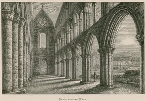 Jedburgh Abbey, Kirchenschiff, Blick nach Westen von Alexander Francis Lydon