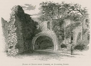 Kirkstall Abbey, Ruinen an der südwestlichen Ecke des Kreuzganghofs von Alexander Francis Lydon