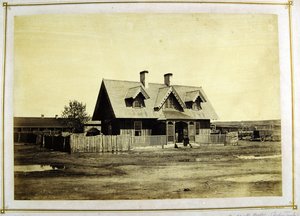 Haus von Colonel Bullock, Indianerhändler, Fort Laramie, 1868 von Alexander Gardner