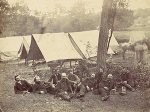 Gruppe im Hauptquartier der Armee des Potomac, Antietam, Oktober 1862