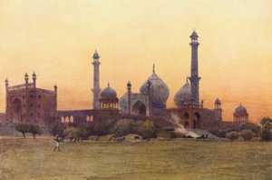 Die Jumma Musjid, Delhi, bei Sonnenuntergang von Alexander Henry Hallam Murray