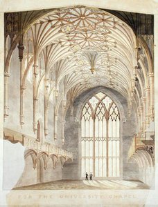 Innenraum der Kapelle der New York University von Alexander Jackson (attr. to) Davis