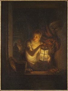 Eine Frau mit einer Laterne, 1818