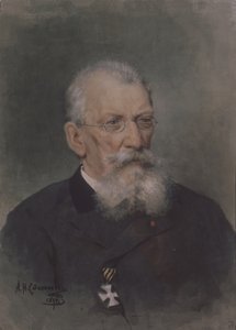 Porträt des Künstlers Pyotr P. Sokolov 1821-1899 von Alexander Nikolaevich Stepanov